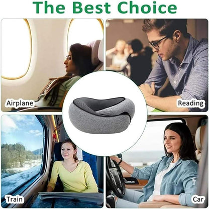 Ergonomic Memory Foam Travel Pillow
