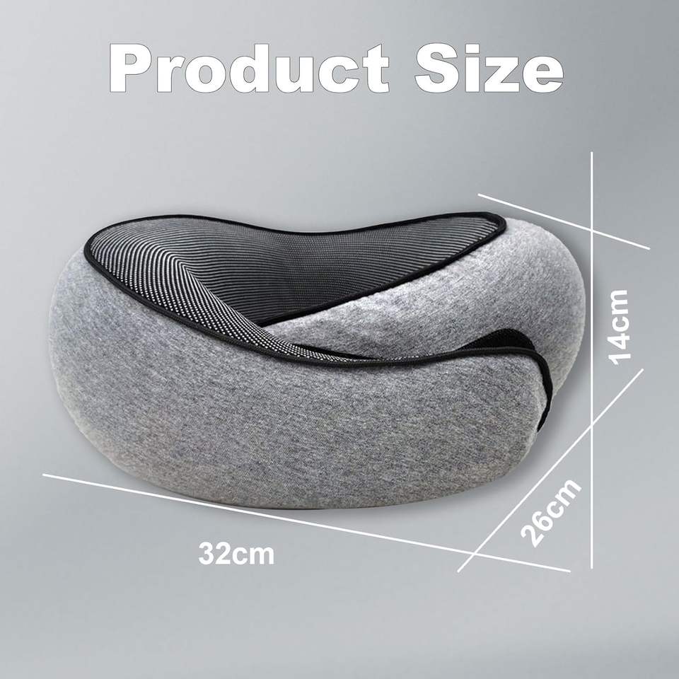 Ergonomic Memory Foam Travel Pillow