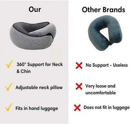 Ergonomic Memory Foam Travel Pillow