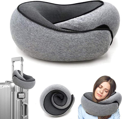 Ergonomic Memory Foam Travel Pillow