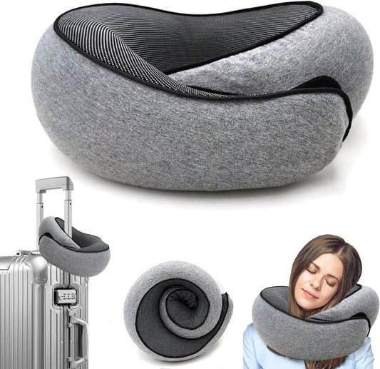 Ergonomic Memory Foam Travel Pillow